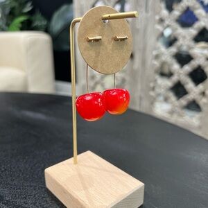 🆕Large Bright Red 🍒Cherry🍒 Earrings